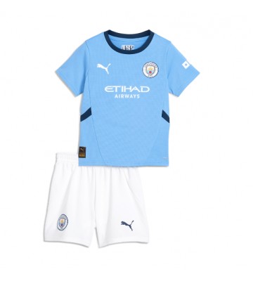 Manchester City Hjemmebanesæt Børn 2024-25 Kort ærmer (+ korte bukser)